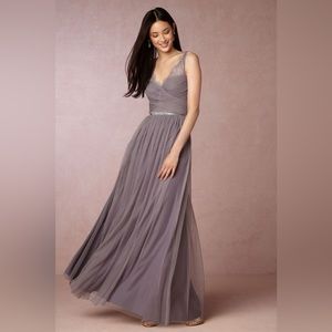 BHDLN Anthropologie Fleur Dress Dusty Plum - size 16